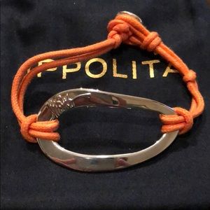 Ippolita Orange Sterling Silver Cord Bracelet